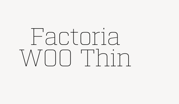 Factoria W00 Thin Font