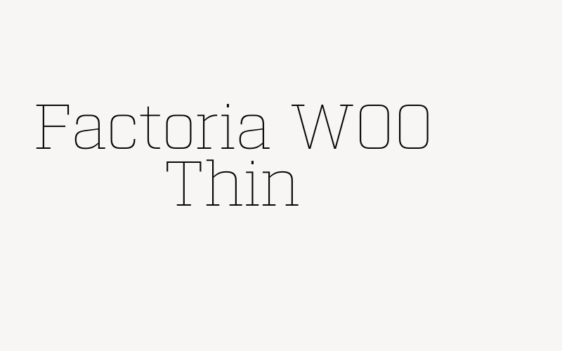 Factoria W00 Thin Font