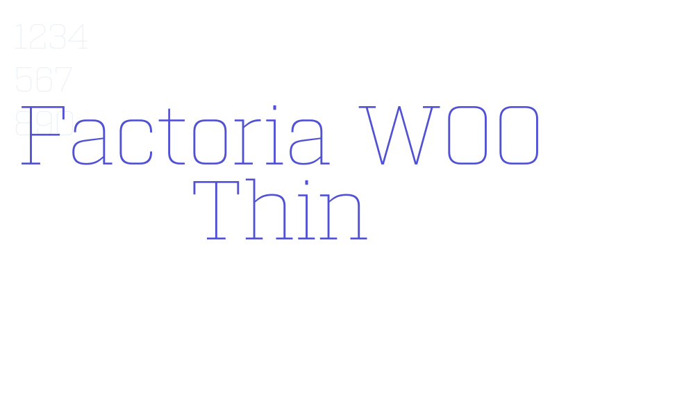 Factoria W00 Thin-font-download