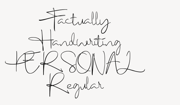 Factually Handwriting PERSONAL Regular Font