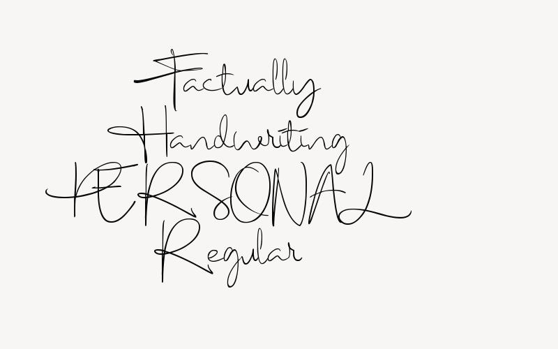 Factually Handwriting PERSONAL Regular Font