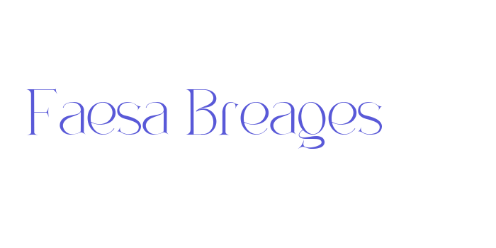 Faesa Breages Font Download