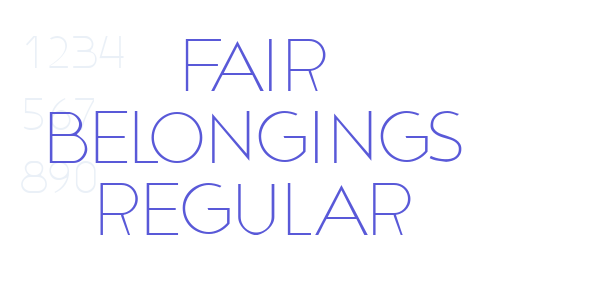 Fair Belongings Regular font