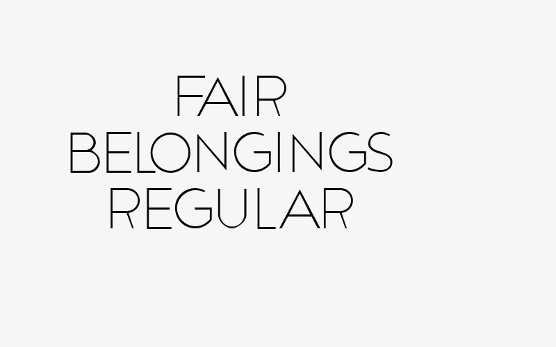 Fair Belongings Regular Font