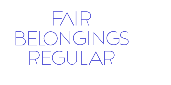 Fair Belongings Regular Font Download