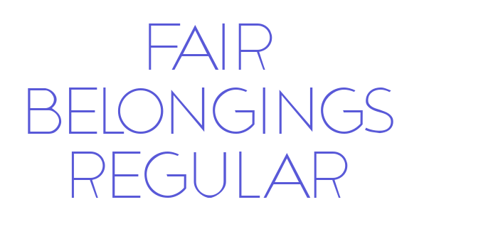 Fair Belongings Regular Font