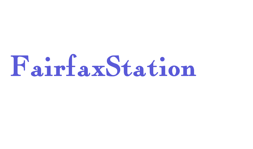 FairfaxStation Font Download