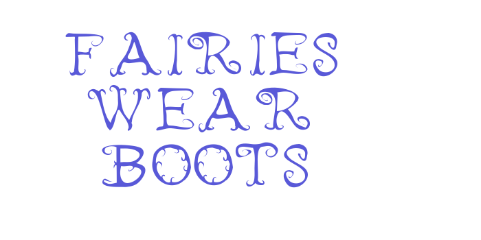 Fairies Wear Boots Font Download