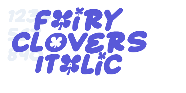 Fairy Clovers Italic font free