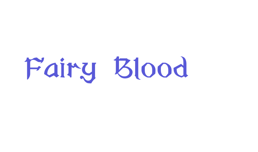 Fairy Blood Font