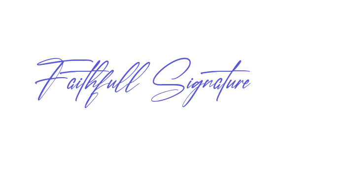 Faithfull Signature Font