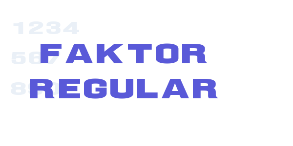 Faktor Regular font free