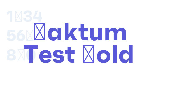 Faktum Test Bold font free