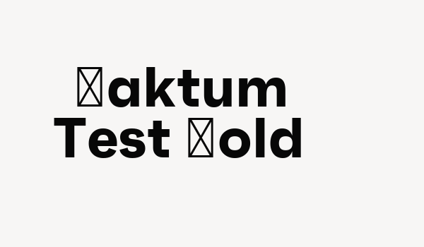 Faktum Test Bold Font