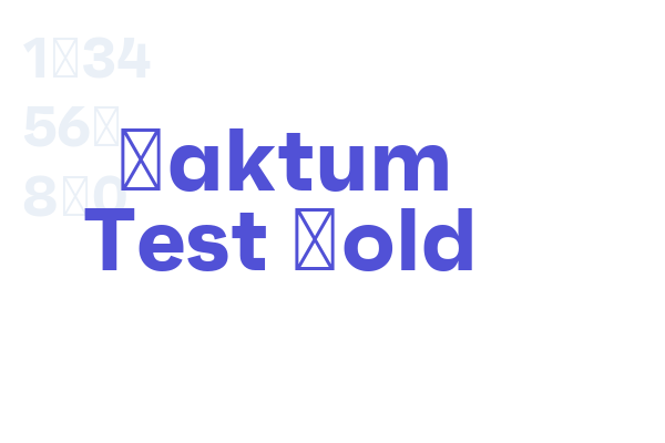 Faktum Test Bold Font Download