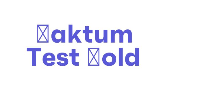 Faktum Test Bold Font Download