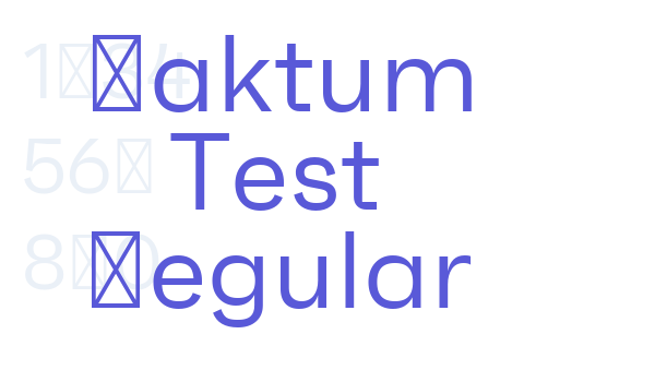 Faktum Test Regular Font