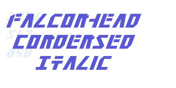 Falconhead Condensed Italic font free