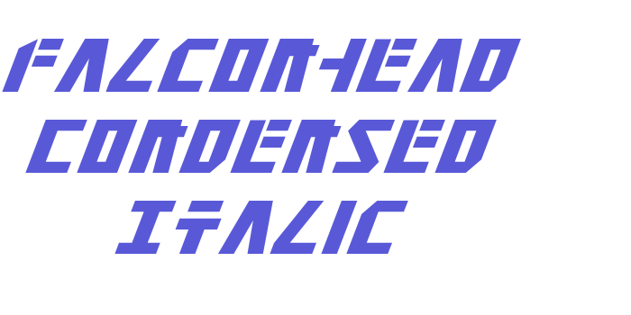 Falconhead Condensed Italic Font