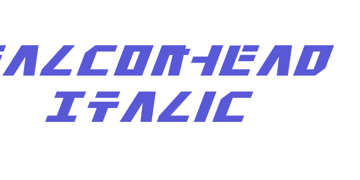 Falconhead Italic Font