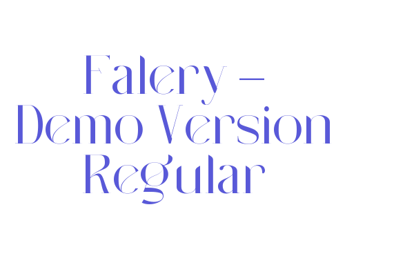 Falery – Demo Version Regular Font