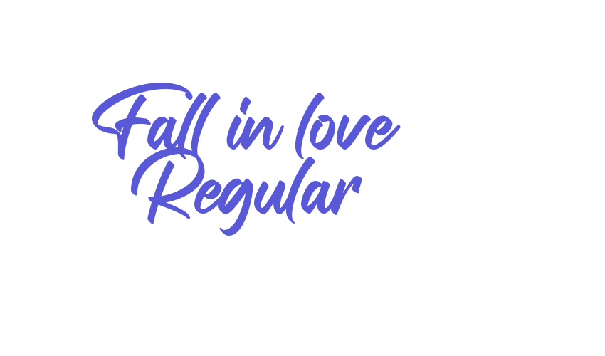 Fall in love Regular Font