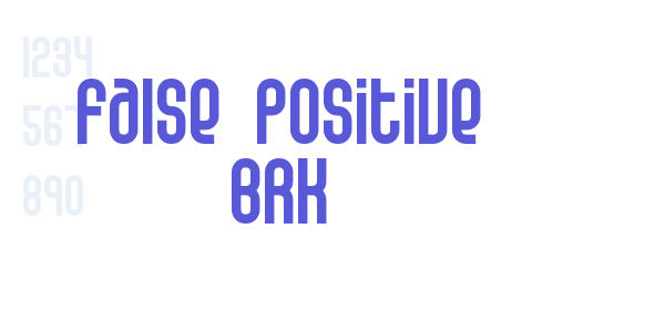 False Positive BRK font