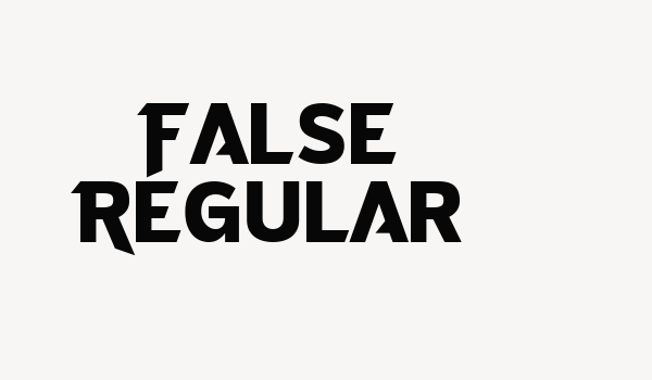 False Regular Font