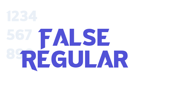 False Regular font download