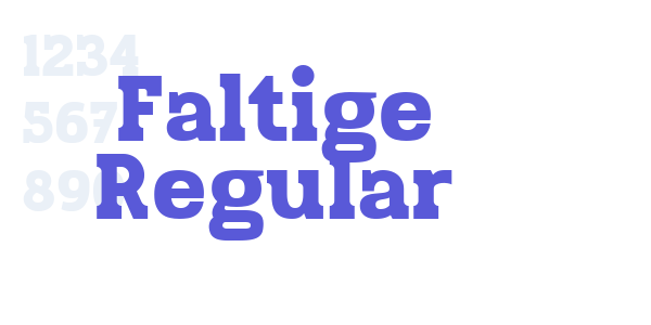 Faltige Regular font free