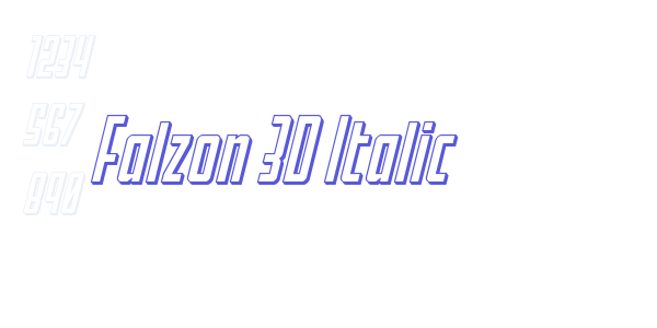 Falzon 3D Italic font