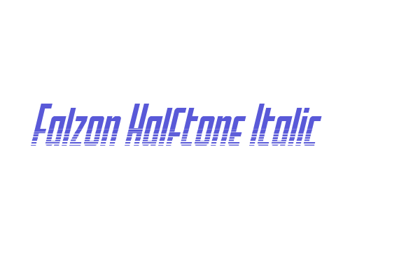 Falzon Halftone Italic Font