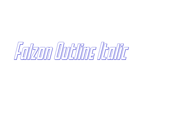 Falzon Outline Italic Font