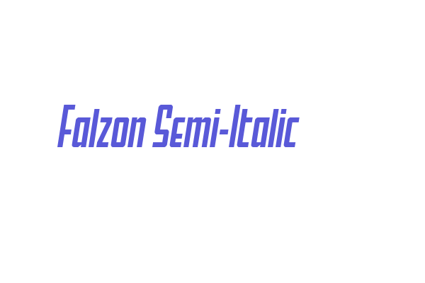 Falzon Semi-Italic Font