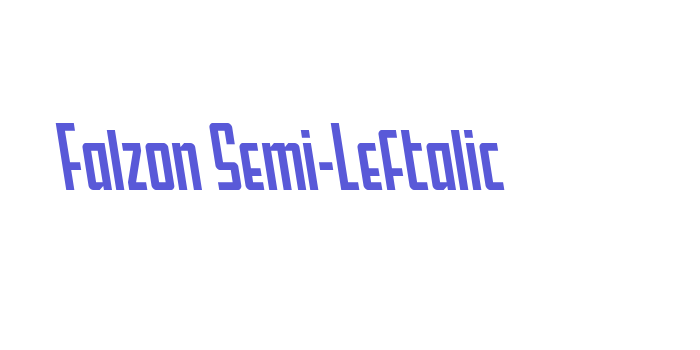 Download Falzon Semi-Leftalic Font