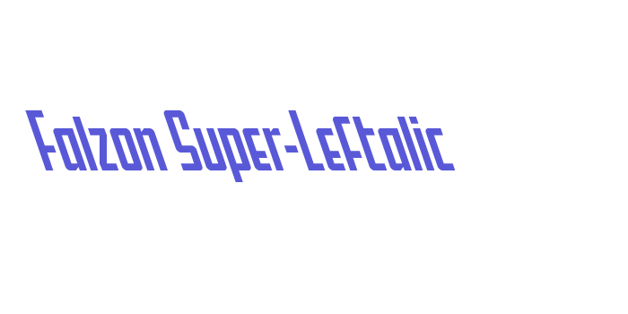 Download Falzon Super-Leftalic Font