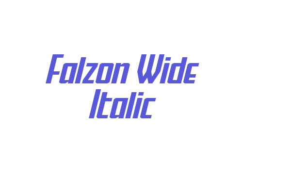 Falzon Wide Italic Font