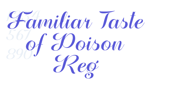 Familiar Taste of Poison Reg font free