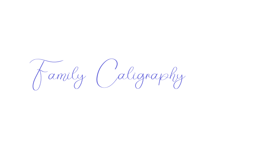 Family Caligraphy Font