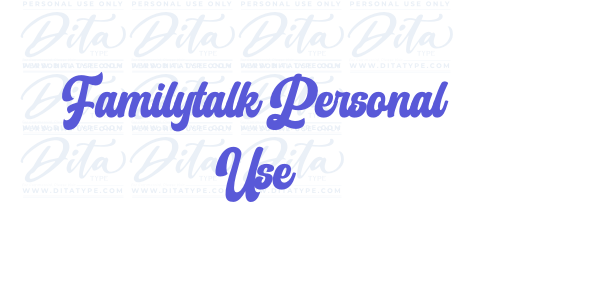 Familytalk Personal Use font