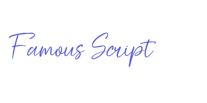 Famous Script Font Download