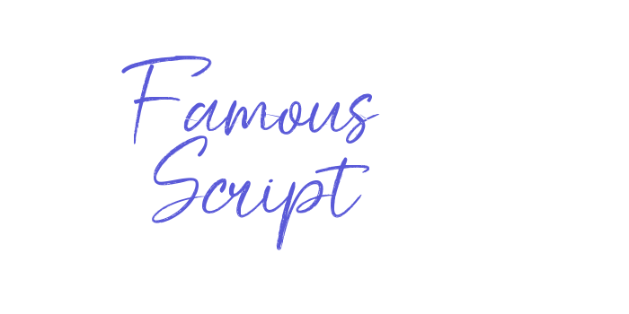 Famous Script Font