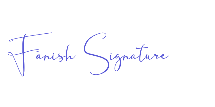 Fanish Signature Font