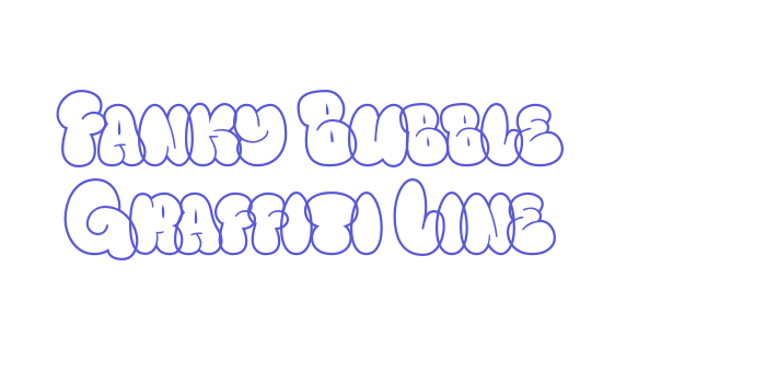 Fanky Bubble Graffiti Line Font Download