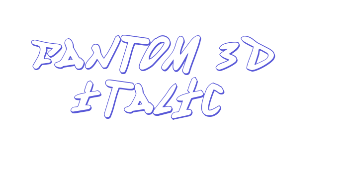 Fantom 3D Italic Font