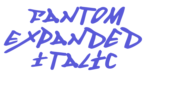 Fantom Expanded Italic Font