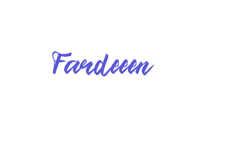 Fardeeen Font