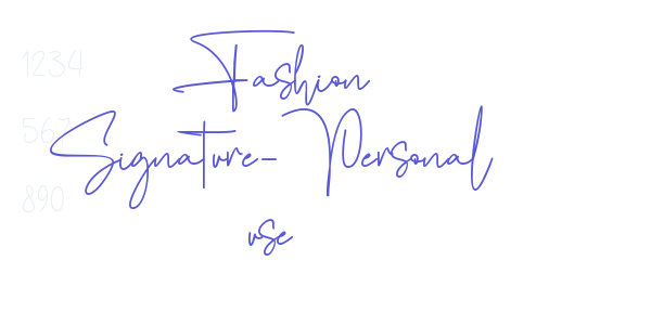 Fashion Signature-Personal use font free