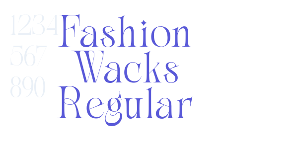 Fashion Wacks Regular font free