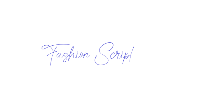 Fashion Script Font